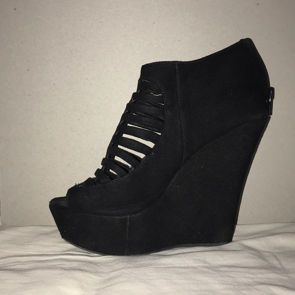 Black platform wedges from Madden Girl